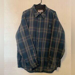 VINTAGE IMUS 90’s Heavyweight Flannel Plaid Long Sleeve Button Up Shirt Shacket